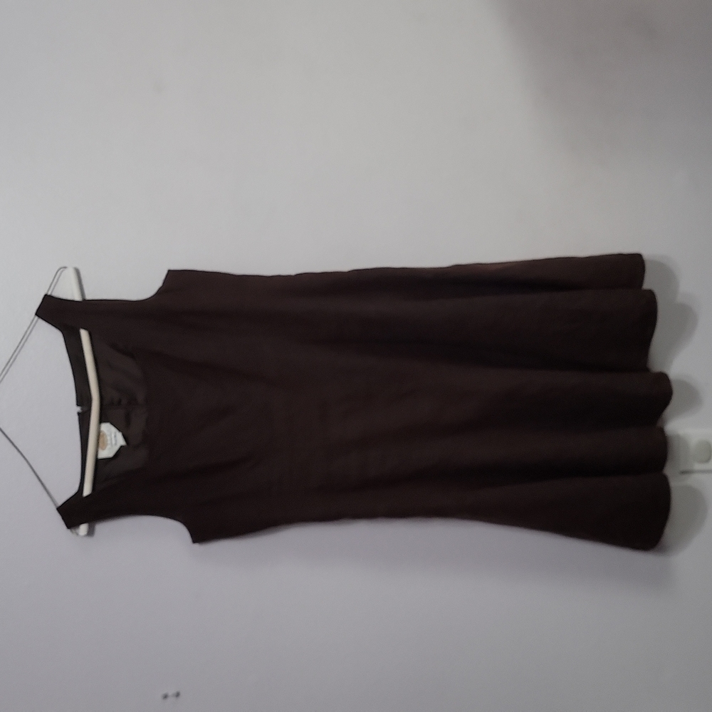 Talbot's Chocolate Brown Linen Dress